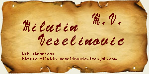 Milutin Veselinović vizit kartica